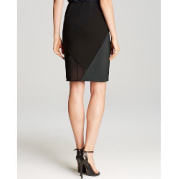 NWT Yigal Azrouel Black Mesh Stretch Pencil Skirt // 4 - Picture 2 of 12